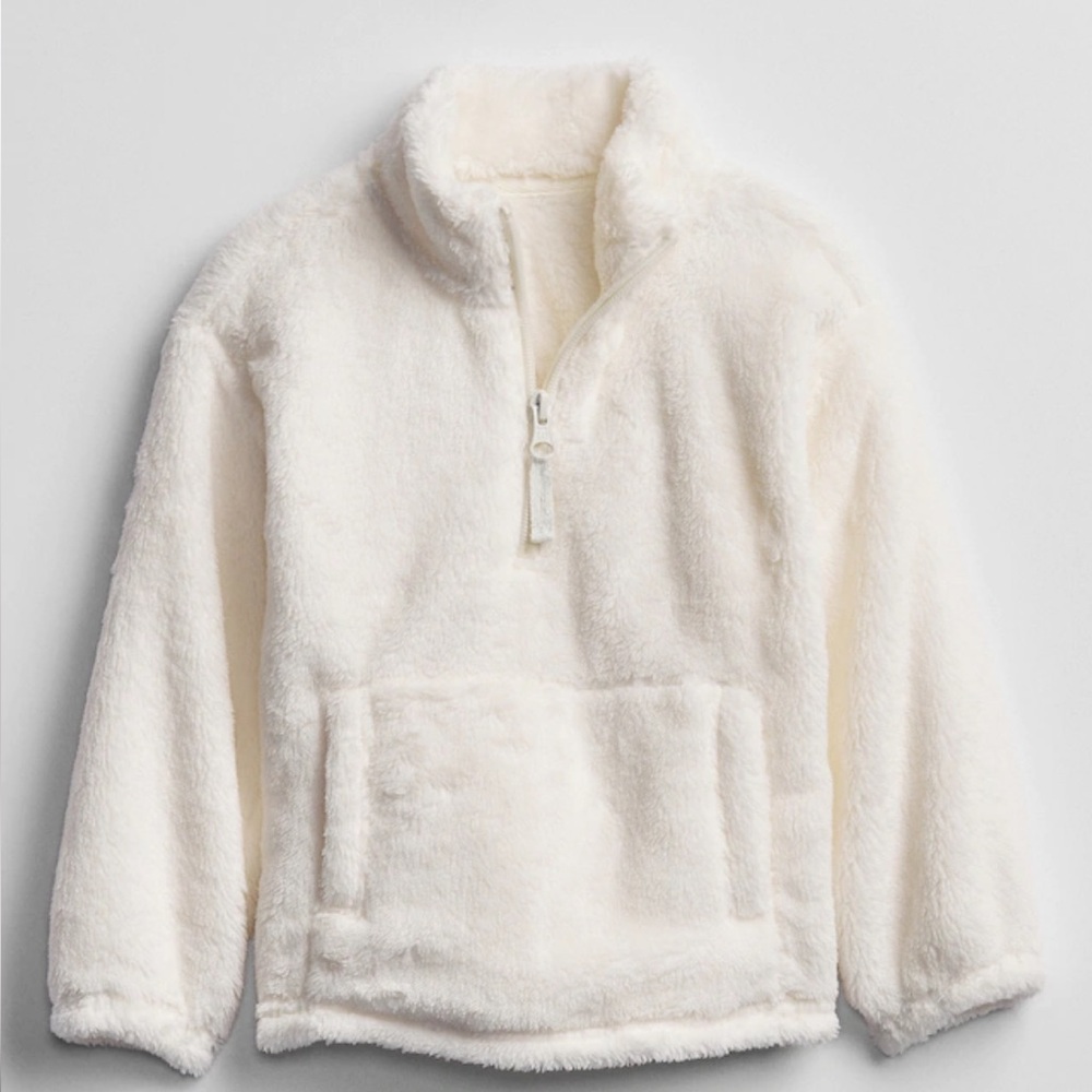 NWOT Gap Sherpa 3/4 Zip Sweatshirt